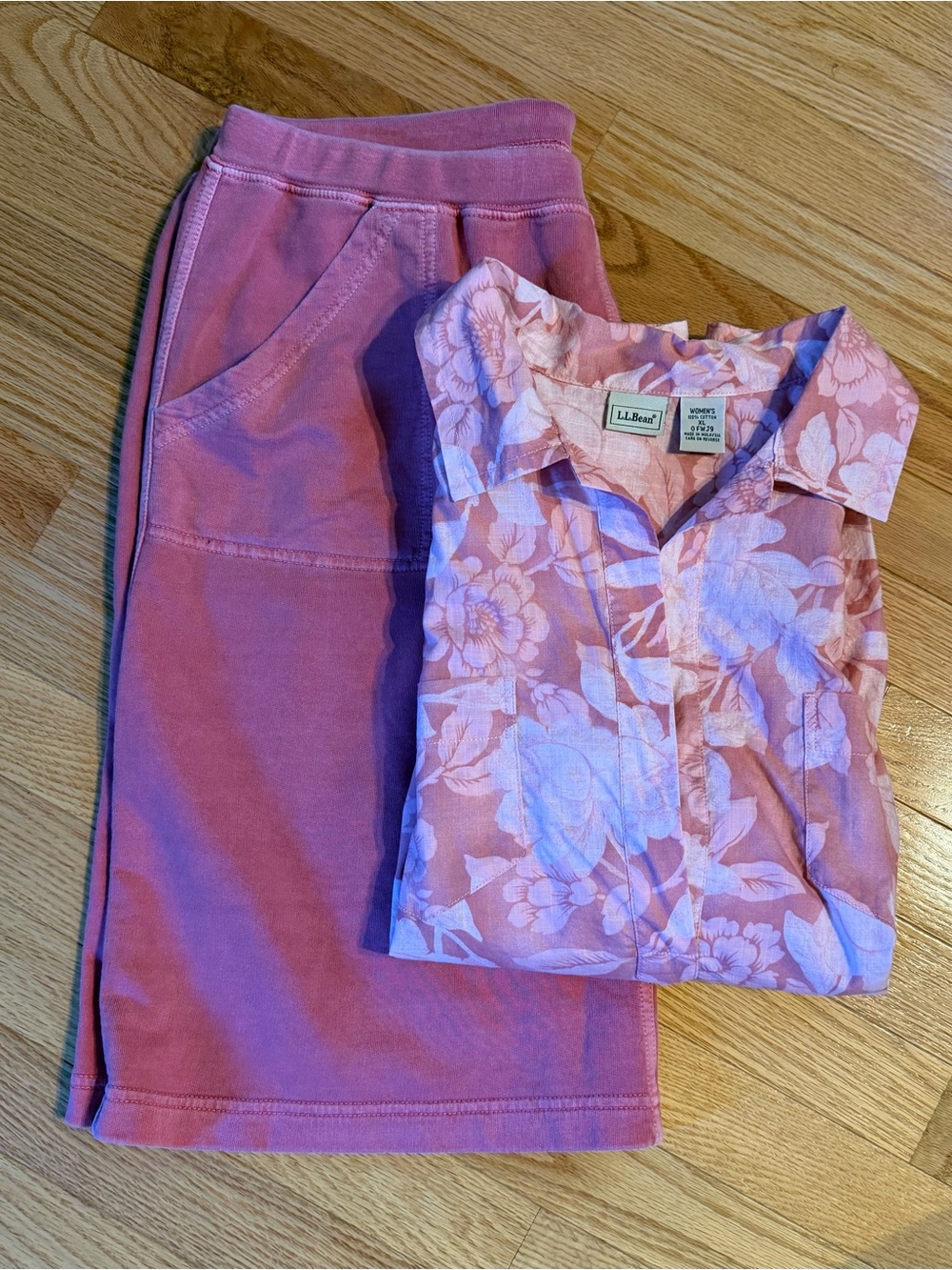 LLBean Matching outfit skirt Large Shirt XL